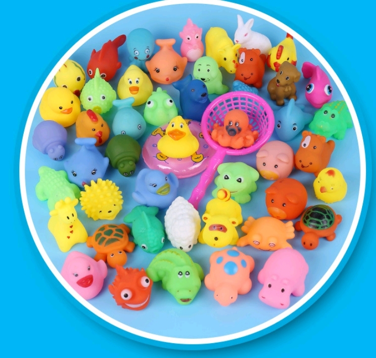 

Wholesale Baby Bath Toys Shower Water Floating Squeaky Yellow Ducks Cute Animal Baby Shower Toys Rubber Water Toys Free Shipping