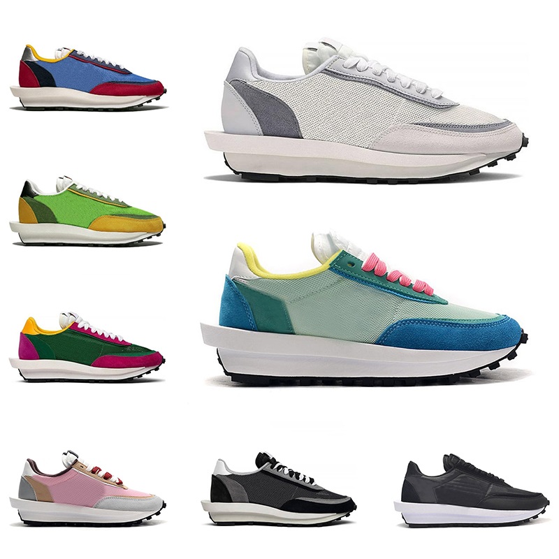 

LDV Waffle Running Shoes Mens Womens Sneakers black white grey pine green Gusto Varsity Blue Trainers Sports Online Sale, #16 36-45