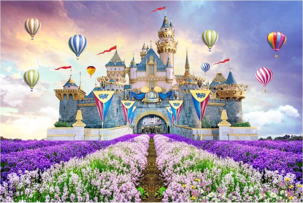 

WDBH 3d wallpaper custom photo mural HD Castle Fairyland Children's Room tv background Home decor 3d wall muals wall paper for walls 3 d, Non-woven
