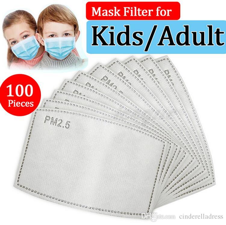 

PM2.5 Filter for Mask Anti Haze Mouth Mask Replaceable Filter-slice 5 Layers Non-woven Activated Carbon Filter Face Masks Gasket