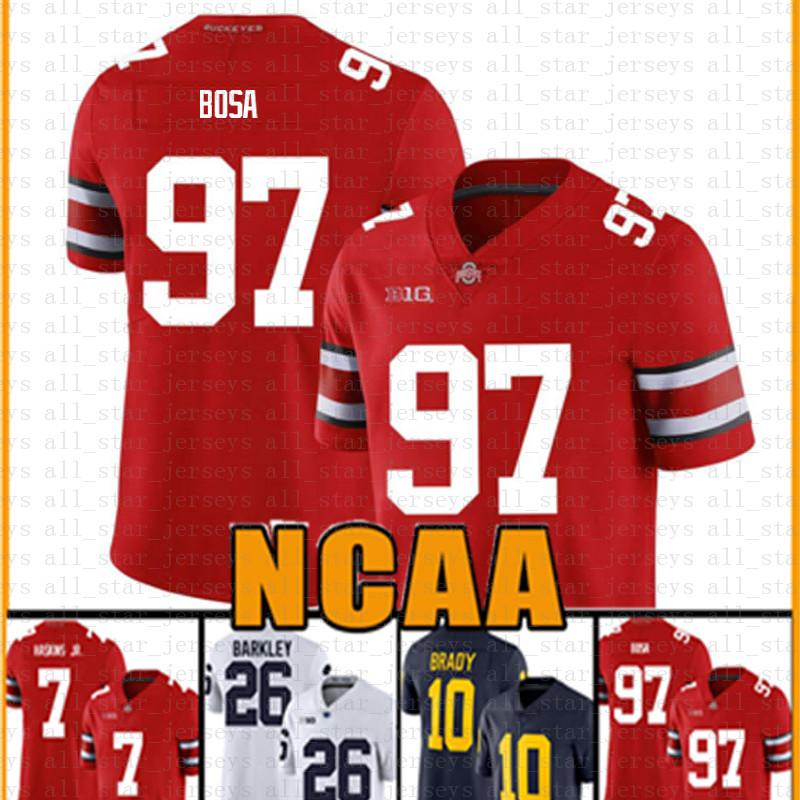 

NCAA Ohio State Buckeyes 97 Nick Bosa 7 Dwayne Haskins Jr American football Jersey 16 Trevor Lawrence Tom Brady Saquon Barkley, Ncaa (hongchao)