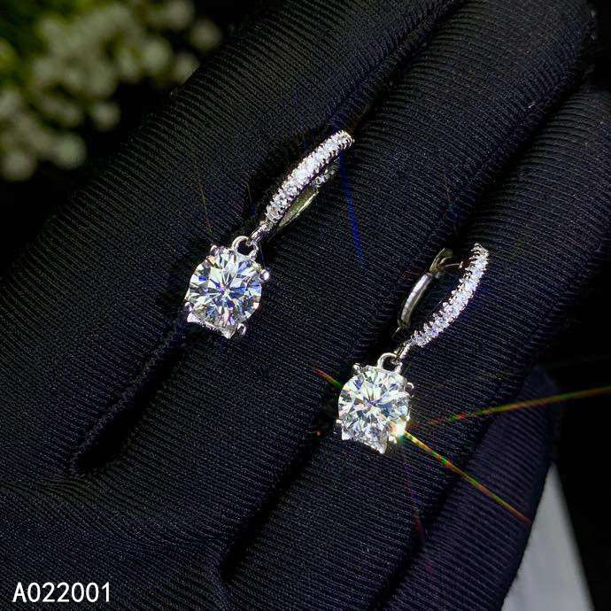 

KJJEAXCMY fine jewelry natural Mosang Diamond 925 sterling silver women earrings support test