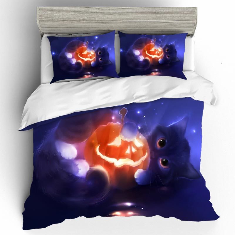 

Halloween Qualified Kids Couple Home Textiles Bed Linen Set King Size Bedding Set Duvets And Linen Sets Bed Cotton, Cd0437