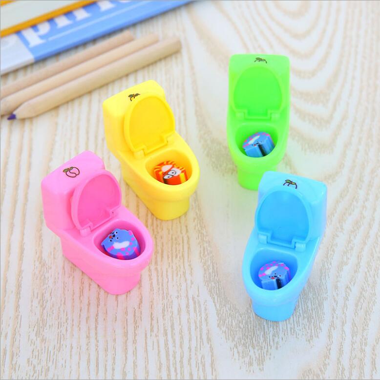 

New Fantastic style closestool shape sharpener welcomed fashion pencil sharpener steal blade durable