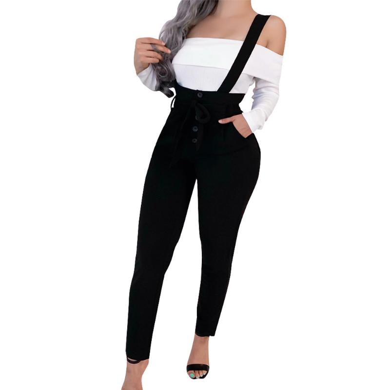 

Fashion Bodysuit Women Summer Casual Spaghetti Strap Wide Legs Bodycon Jumpsuit Trousers Clubwear Rompers dropship #35, Black