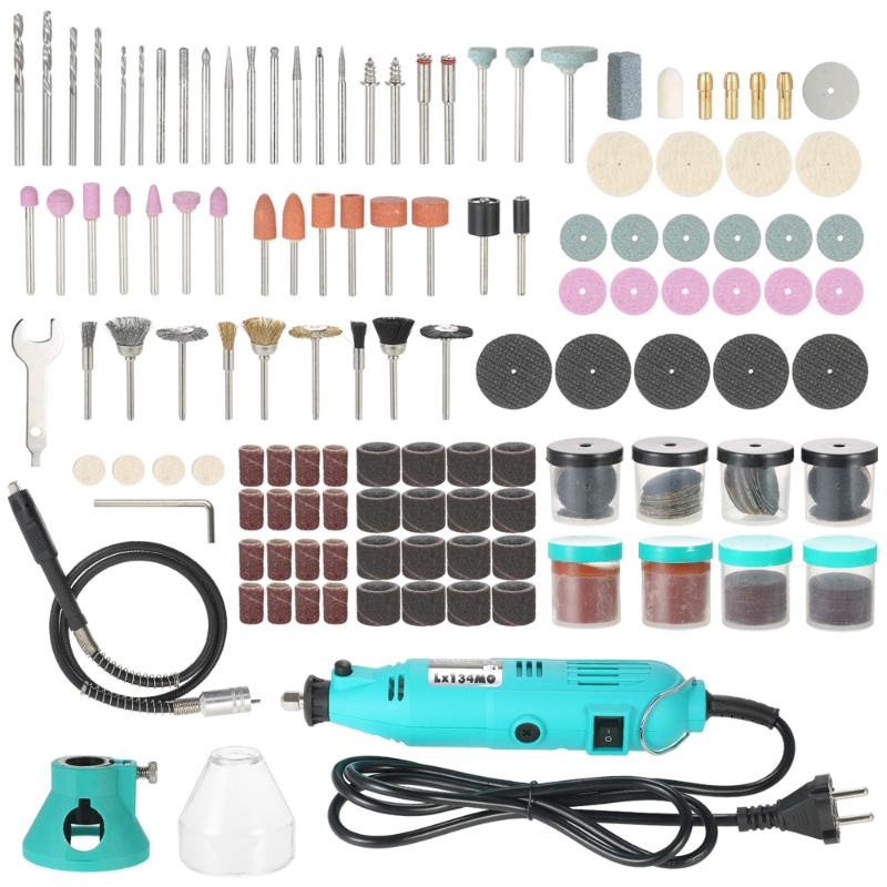 

228-Piece Electric Grinder dremel drill engraver with Flex Shaft Variable Speed Cutting Engraving Grinding Sanding Tools AC220V