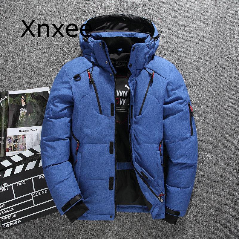 

Thick Warm Winter Coat Men Hooded Casual Outdoor Man Down Jacket Parka Fashion Windbreaker Mens Overcoat, Black