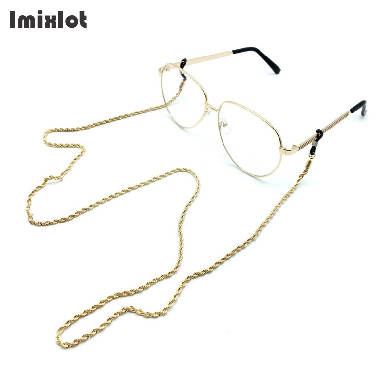 Catena per Occhiali 4 Pezzi Metallico Corda per Occhiali Antiscivolo Catena dell/’Occhiali Cordino di Occhiali in Perline Regolabile Decorazione Vintage per Ragazze Occhiali da Sole Lettura Sport