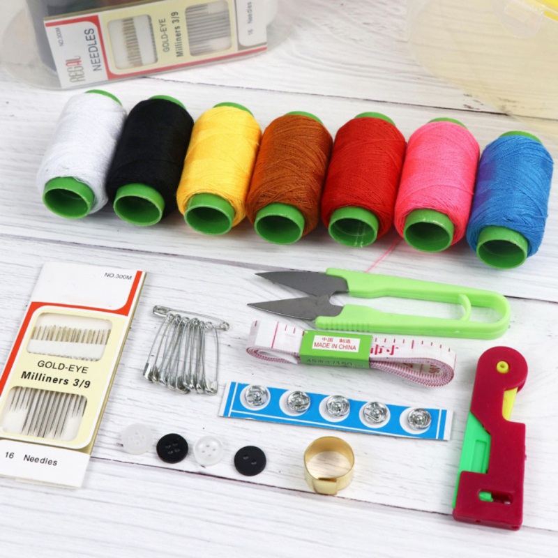 

Sewing Box Portable Sewing Box 7 Color Large Thread Reel High Quality 10 Pieces Set