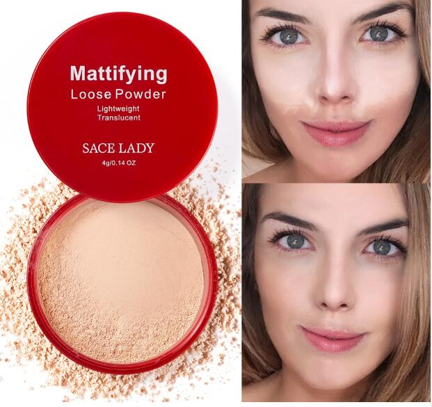 

Matte Loose Powder Makeup Professional Face Setting Powder Oil-control Make Up Translucent Brighten Finish Cosmetic, Color