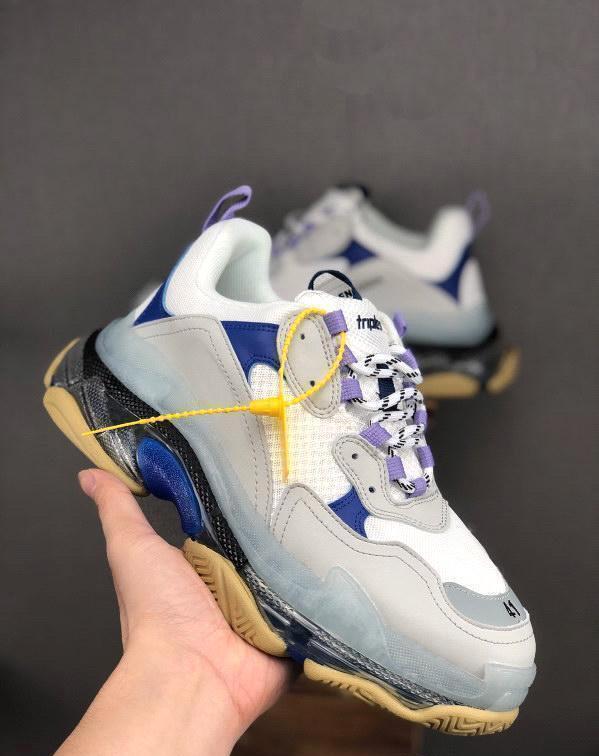 New Fashion Hot High Quality Women Designer Shoes Thick Bottom Classic Casual Shoes for Men Yellow Red Pink Old Dad Shoes Transparent Soles