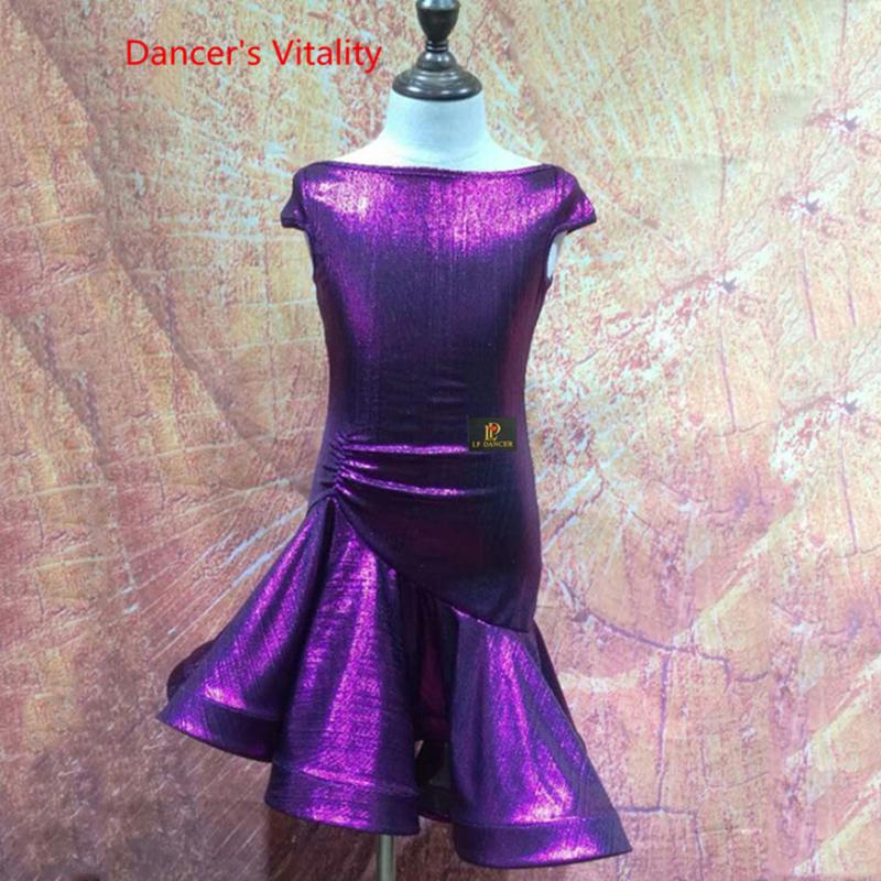 

Adult Kids Latin Dance Dress Women Girls Dancing Practice Costumes Ballroom Salsa Samba Dance Stage Performance Dress, Blue
