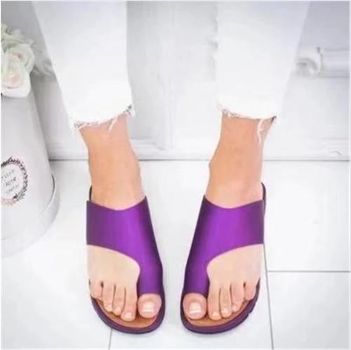 Vente chaude-femmes confortables plate-forme sandale correcte semelle plate pantoufles de plage grande taille Damenschuhe femmes sandales