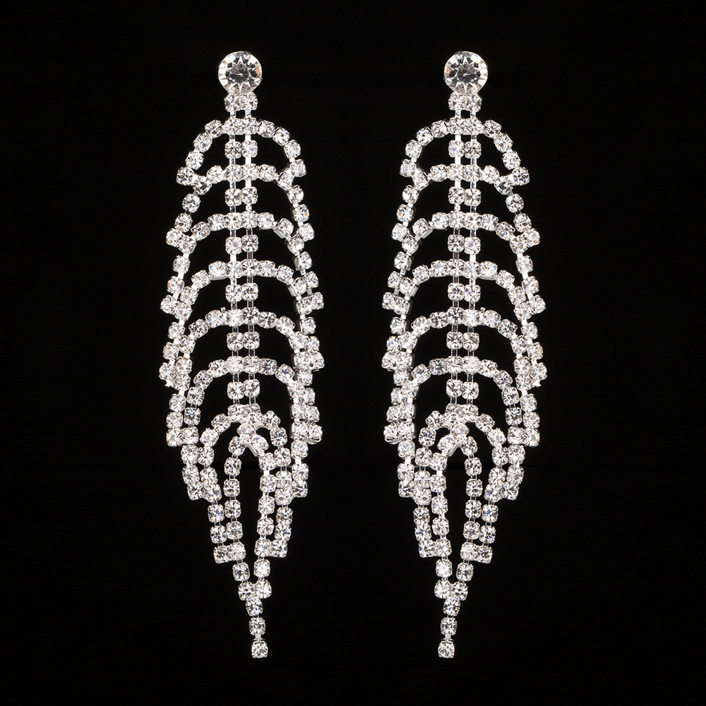 

Jewelry Diamond Earring Ear Nail Earrings Fully-jewelled Eardrop