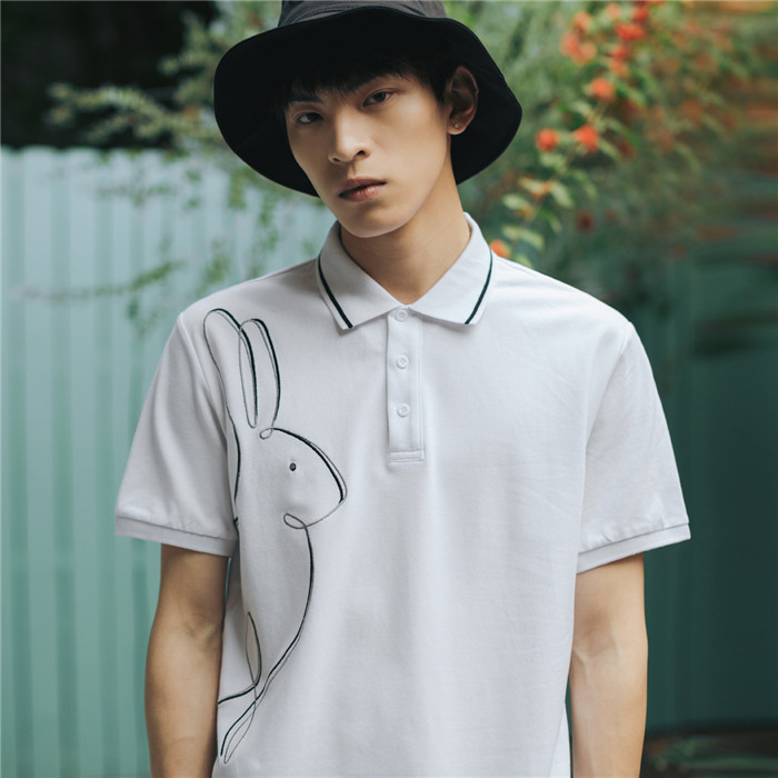 Turn Down Collar Polos Mens Designer Short Sleeve Loose Casual Polo Shirts Summer Homme Top