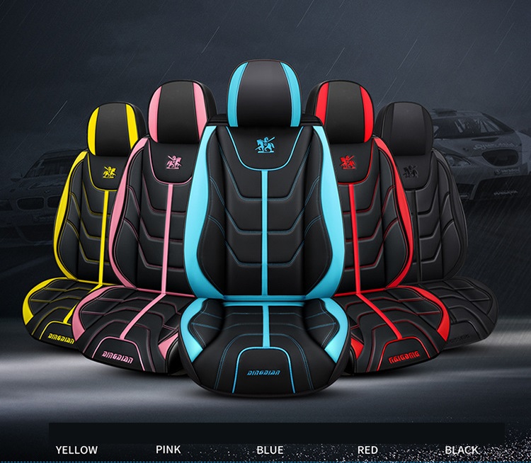 

Universal Fit Car Interior Accessories Seat Covers For Sedan PU Leather Adjuatable Five Seats Full Surround Design Seat Cover For SUV 9D361