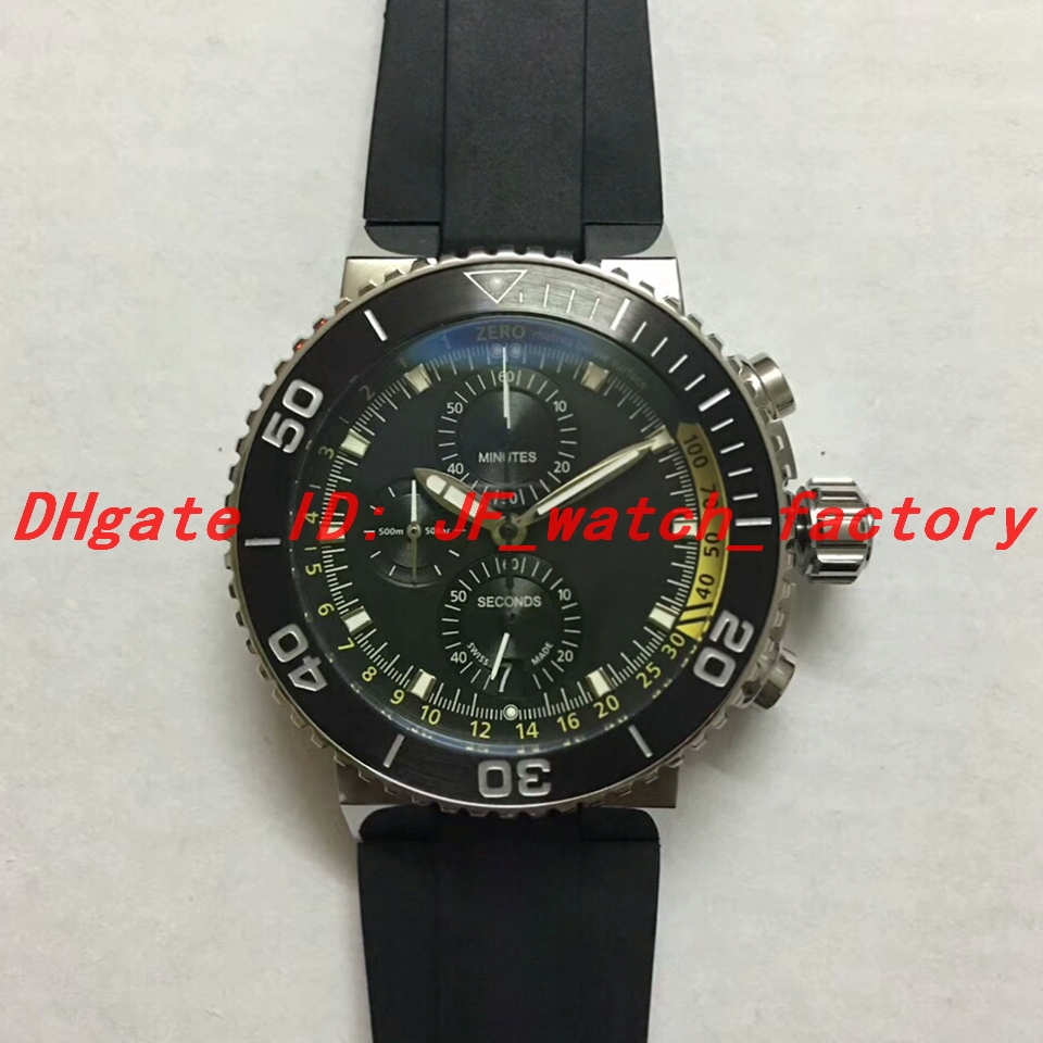 

Hot selling Diving series men's watch 01 774 7708 4154-Set Sports rubber band Quartz multi-function chronograph WristWatch, Slivery;brown