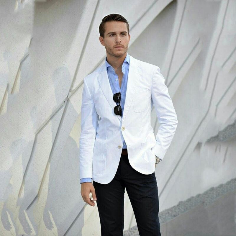 

Fashion White Groom Tuxedos Notch Lapel Slim Fit Groomsmen Wedding Tuxedos Popular Men Formal Blazer Prom Jacket Suit(Jacket+Pants+Tie) 312, Same as image