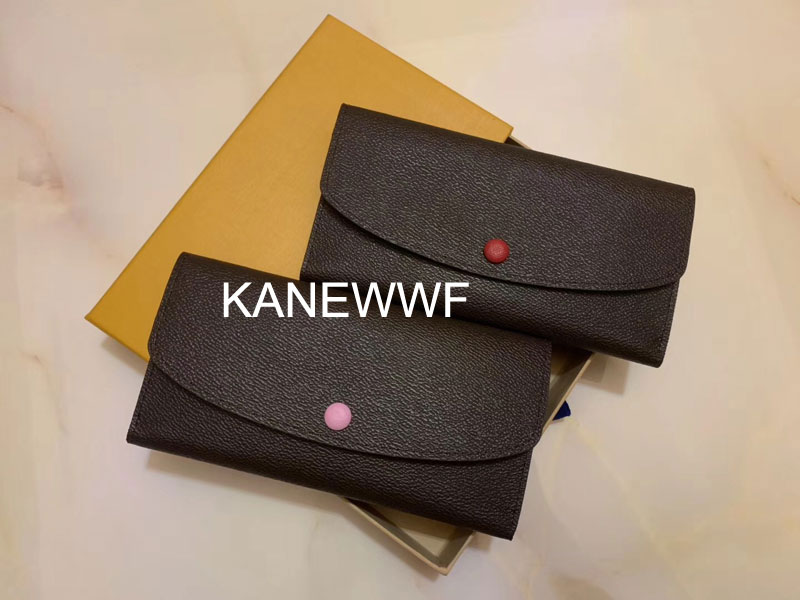 

luxury designer women wallets lady long wallet multicolor fashion coin purse Card holder original box womens classic zipper pocket, Red