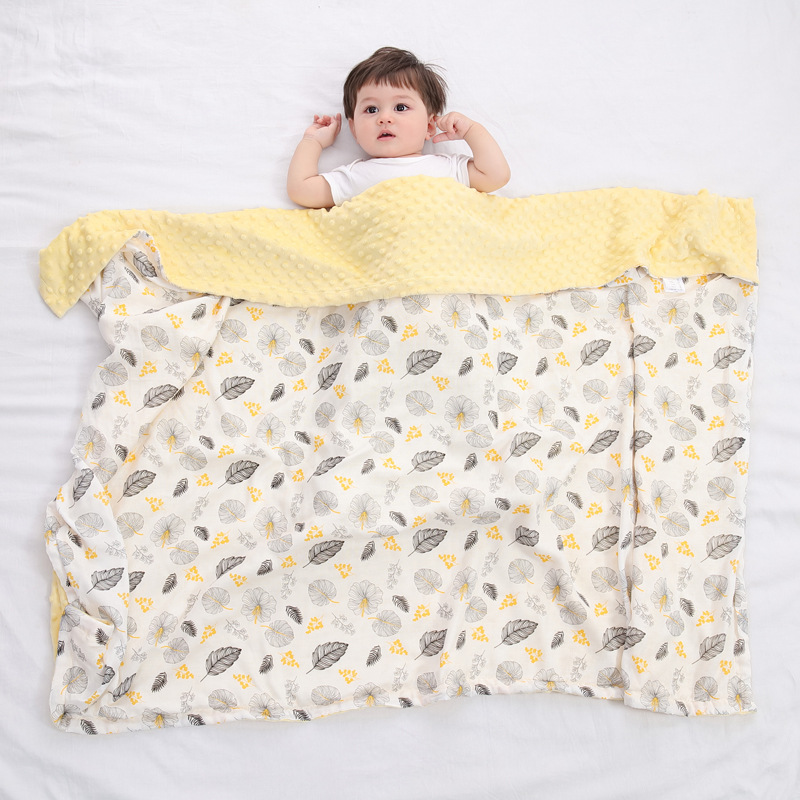 

Muslin Cotton Baby Blanket Soft Pacify Comfort Minky Blanket Infant Swaddle Stroller Wrap Kindergarten Air Conditioning Blankets, A 70x100cm