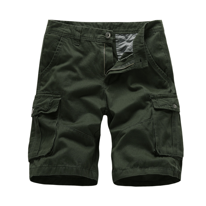 

2020 Summer Men's Multi Pocket Cargo Shorts Male Cotton Green Mens Casual Tactical Shorts Short Pants No Belt, Grey