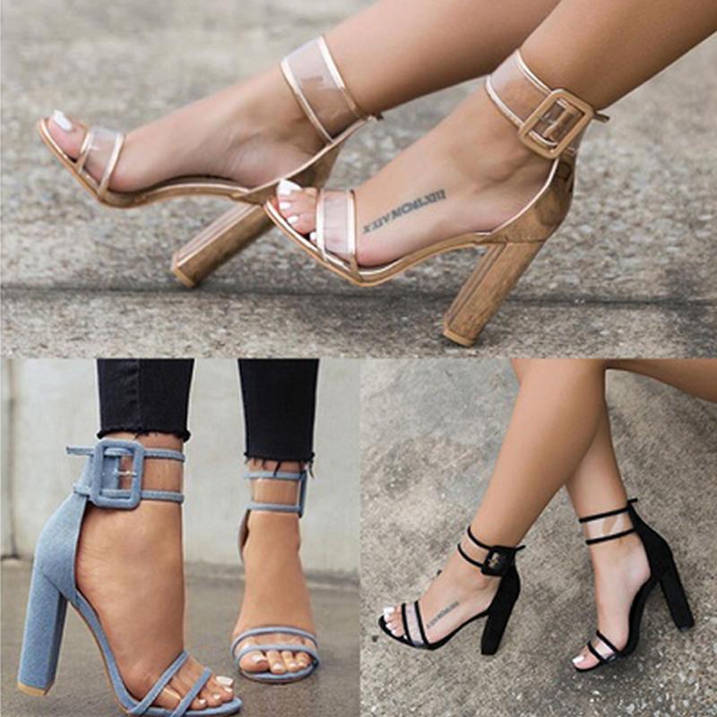 sandalias transparentes 2018