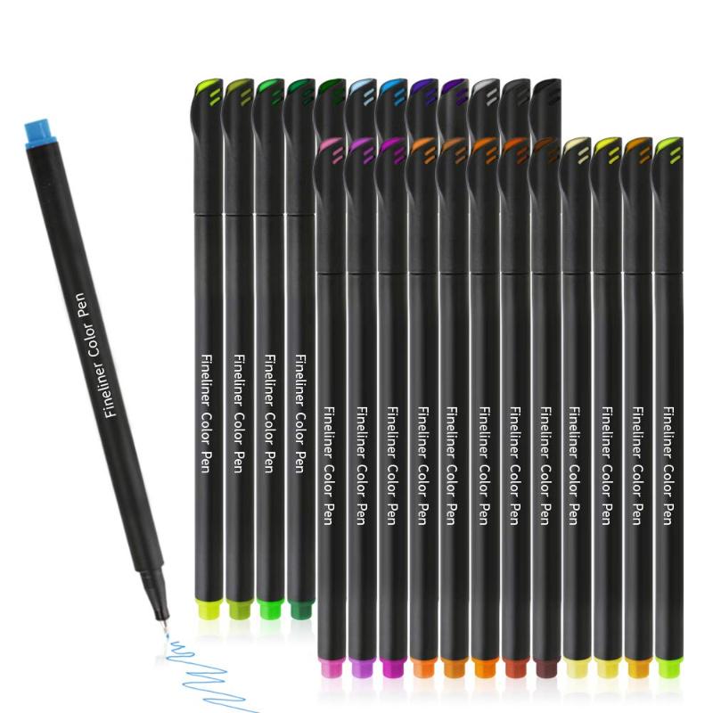 

24 Color Journal Pens Fine Point Pen Drawing Fineliner Markers for Writing Sketch Coloring Taking Office Supplies