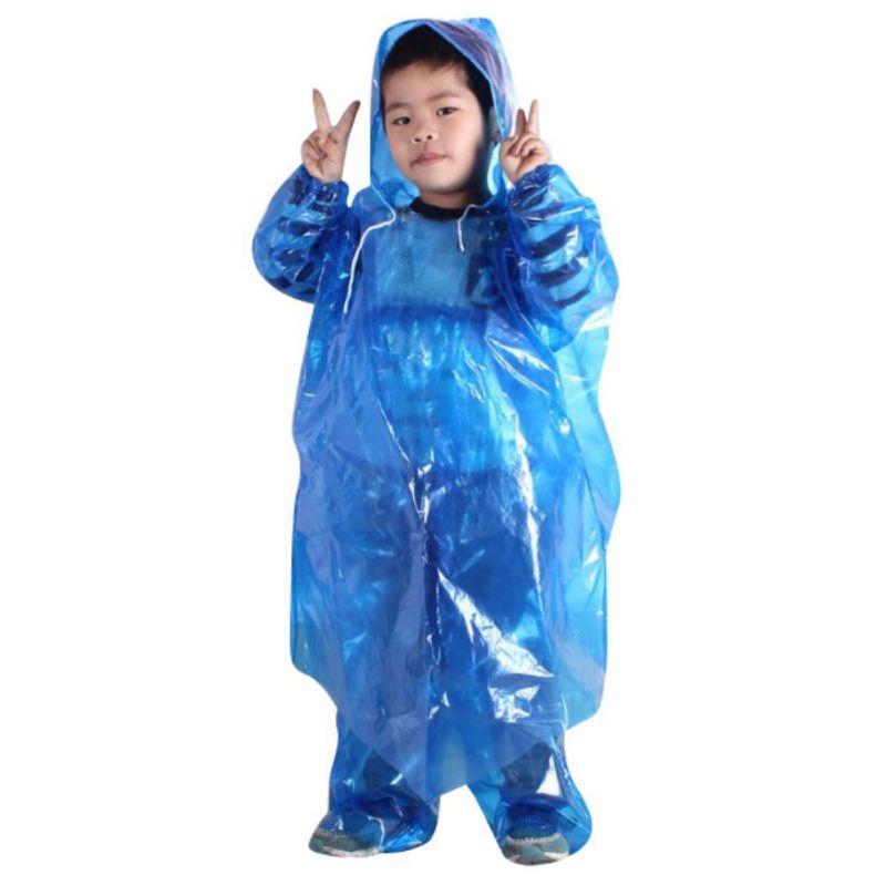 1 Pcs Enfants Adulte Imperméable Jetable Anti-Poussière Imperméable Imperméable Unisexe De Protection Sécurité Poncho Ensemble Pour La Randonnée