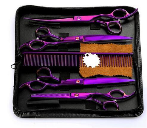 

Hot Sale 4Pcs/Set Professional Salon Hairdressing Shears Haircut Tool Kit with Comb for Pet Grooming Hair Styling 7.0"