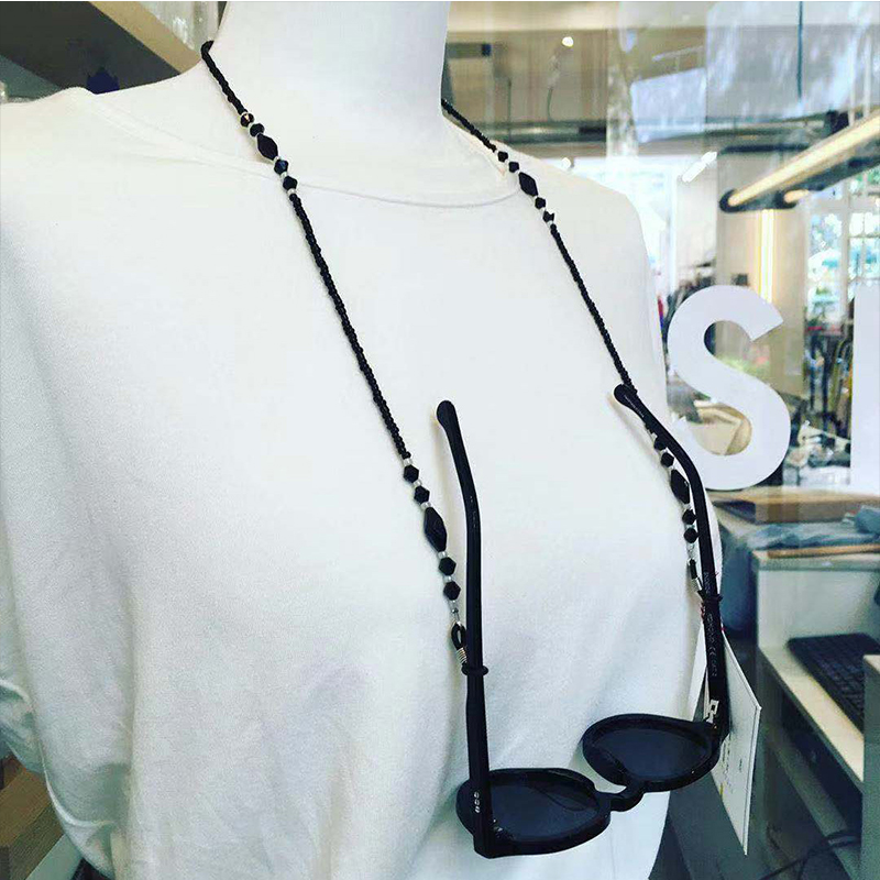 

New Black Acrylic Chain Reading Glasses Chain For Women Geometric Beaded Eyeglass Lanyard Eyeglass Holder Sunglasses Women 2020