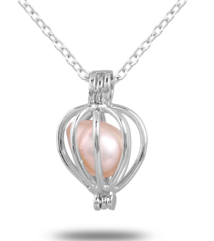 

Wholesale-Love Wish Pearl Cages Locket Necklace Oyster Pendant Necklace (Excluding Pearl Canned) Hollow Turtle/Dolphin/Love Pendant Necklace