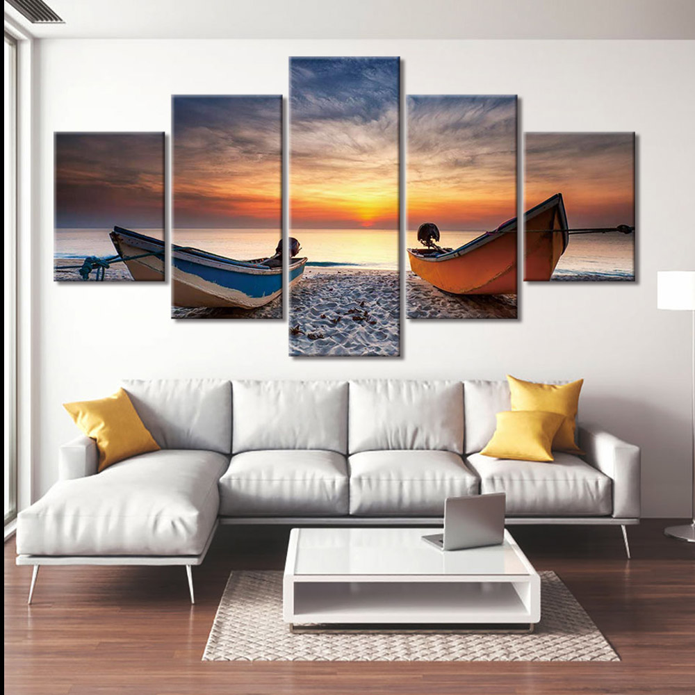 Download Sonnenuntergang strand segeltuchwandkunst Desktop Wallpaper Free