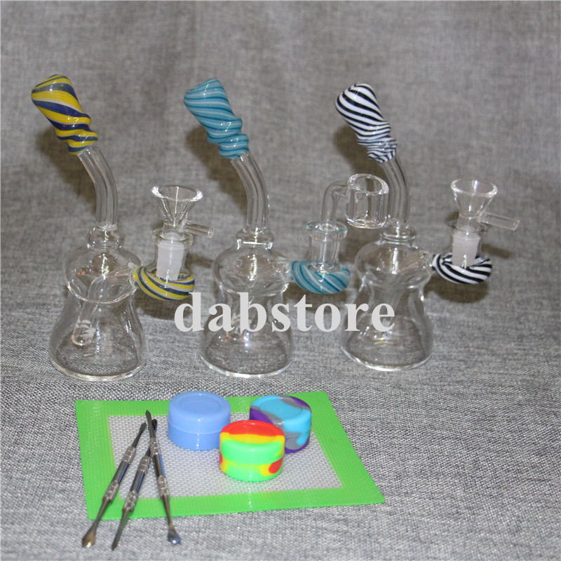 

Glass Beaker Dab Rig Bong Heady Bongs Mini Water pipe Thick oil rigs wax smoking hookah Bowl bubbler with quartz banger glass bowl