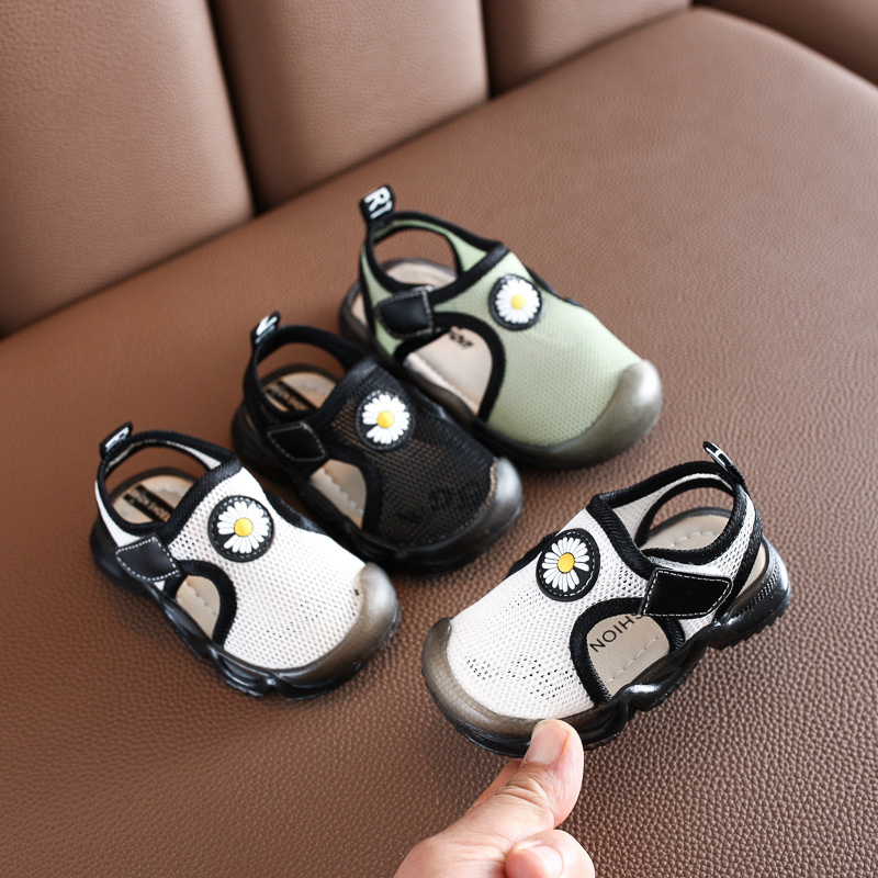 

Summer Baby Casual Mesh Sports Sandals Children Boys Baby Soft Bottom Toddler Shoes Children's Shoes Infant Girl Sandals, Black