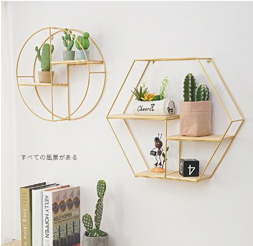 Decorative Objects Wall decoration widgets Dairy Tea Shop Iron Art Shelf hanging creativity-image-477437883