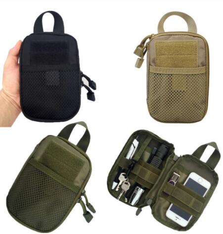 

900D High quality Durable Tactical MOLLE Rip-Away EMT IFAK Medical Pouch First Aid Kit Utility Bag Portable outdoor Casual Waist Pack, Khaki