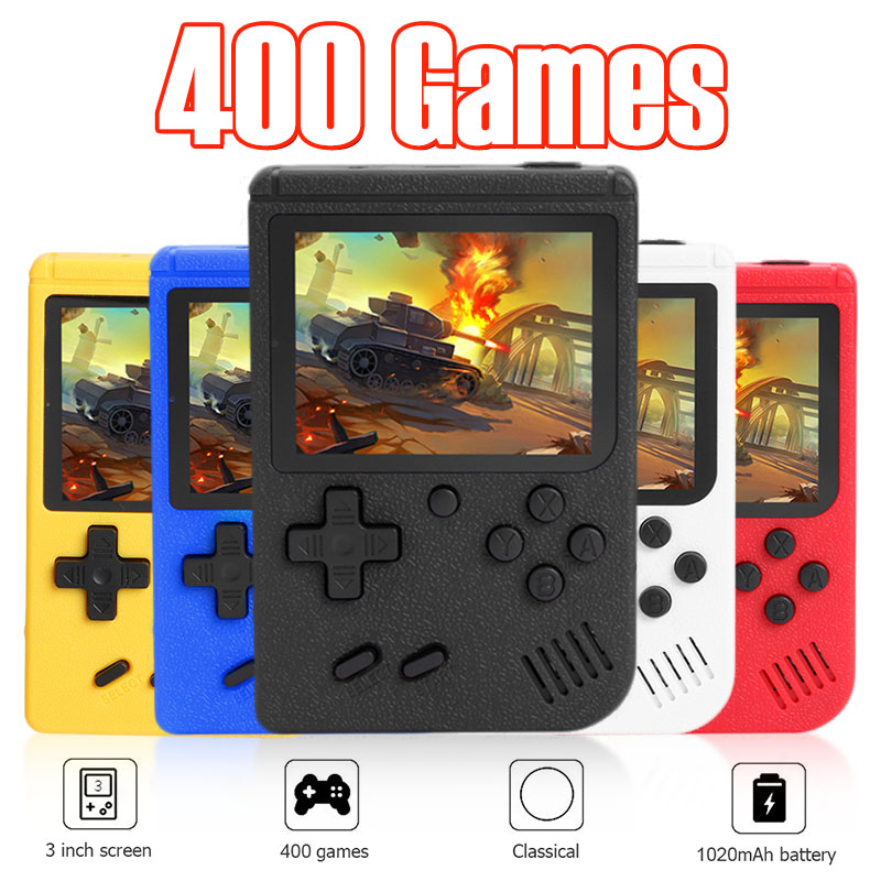 

Handheld Game Players 400-in-1 Games Mini Portable Retro Video Game Console Support TV-Out AVCable 8 Bit FC Games Built-in 3.0 Inch Screen