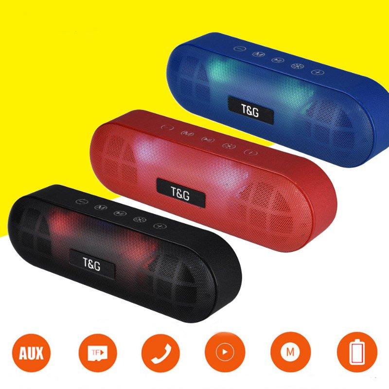 

TG148 LED Bluetooth Outdoor Speaker Metal Portable Super Bass Wireless Loudspeaker 3D Stereo Music Surround With Mic FM TFCard Aux