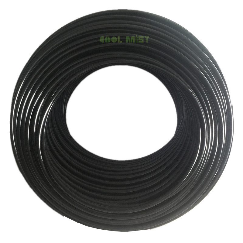

S092 100M/roll 1/4'' 6.35mm black white PE tube PVC hose grade material for misting kits irrigation system