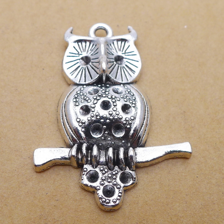 

B2665 41*32mm Owl Ancient Silver Combine Gold Product Parts 50 Individual / Package 5 g