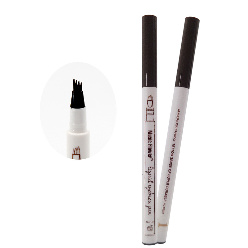 

4-fork Micro Eyebrow Pencil 4 Pointed Liquid Eye brow Pen Waterproof natural 4 colors Makeup cosmetics