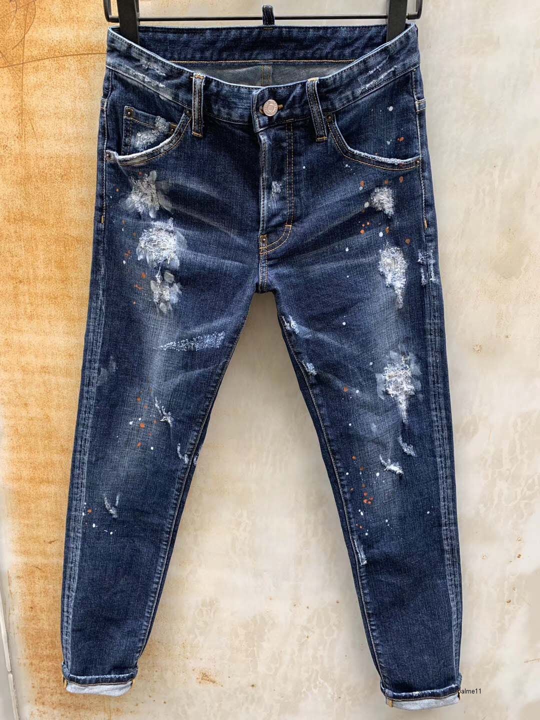 

mens designer jeans fashion Italy brand men s jeans true slim washed zipper decorated urban casual pants, Blue