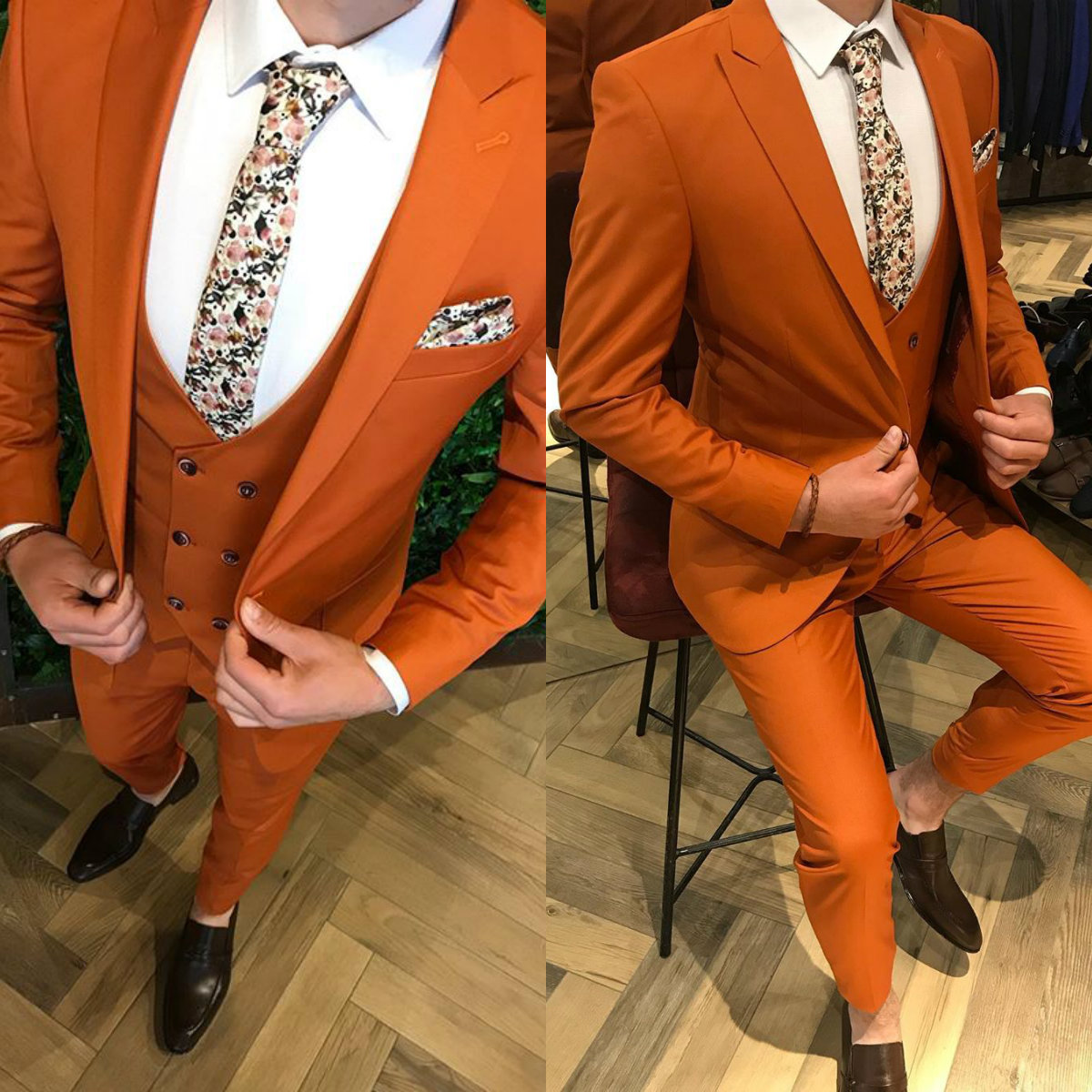 

Three Pieces Wedding Tuxedos 2020 New Custom Made Business Men Suits One-Button Groom Wear High Quality Peaked Lapel Wedding Set, Gray