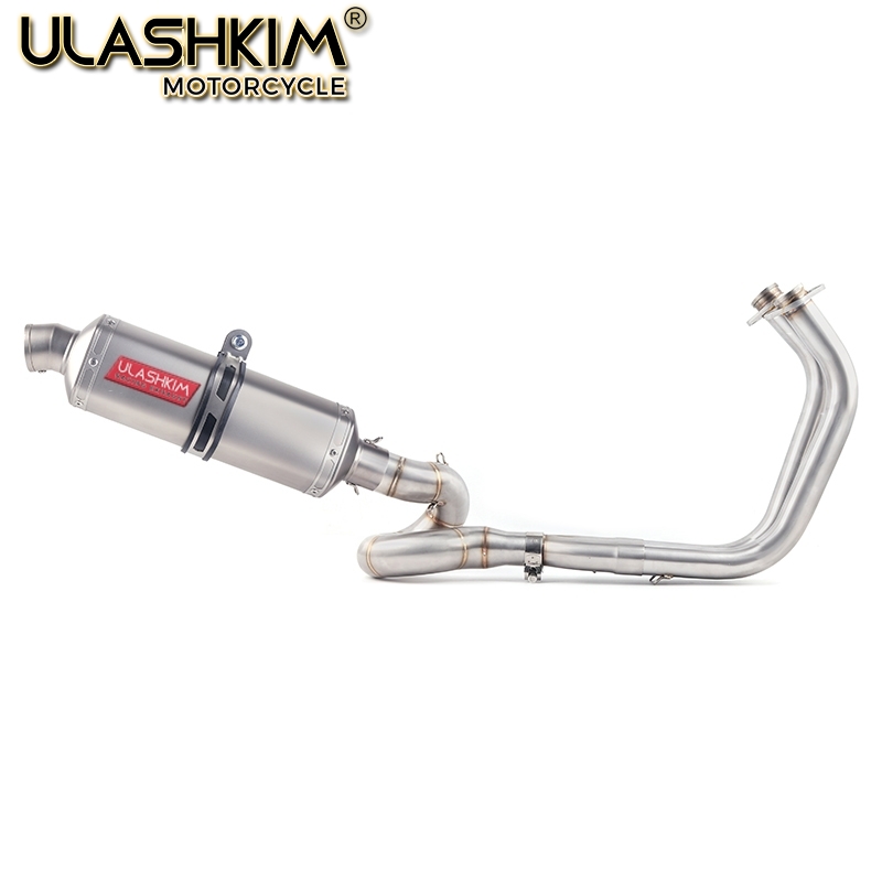 

Motorcycle Exhaust Muffler Middle Link Pipe Full System Slip On For NINJA650R ninja650 Z650 2017 2018