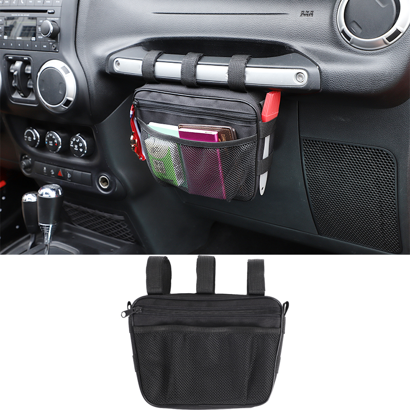 Car Organizer Co-pilot Grab Handles Tool Storage Bag For Jeep Wrangler TJ JK JL 1997-2020 Renegade 16+ Suzuki Jimny 19+