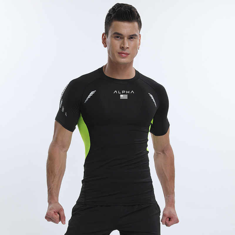Quick Dry Captain America Long Sleeve Compression Workouts Gear Gym Shirt