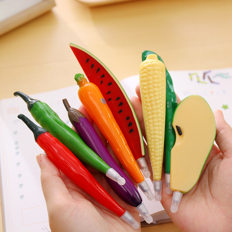 

15 Featured Ballpoint Pens, Creative Gel Pen Cartoon Ballpoint Pen,Fruit And Vegetable Shape Ballpoint Pens