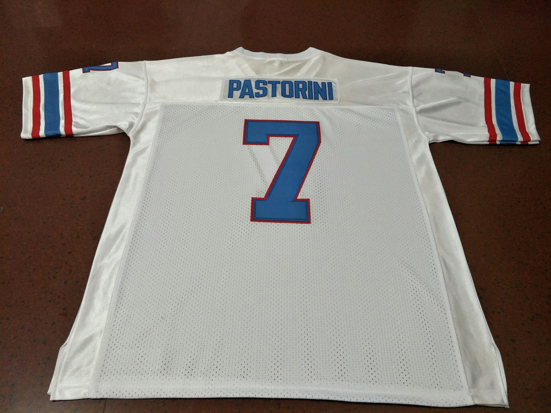 

Custom Men Youth women Vintage #7 UNSIGNED Sewn Stitched Dan Pastorini Football Jersey size s-4XL or custom any name or number jersey, White youth s-xl