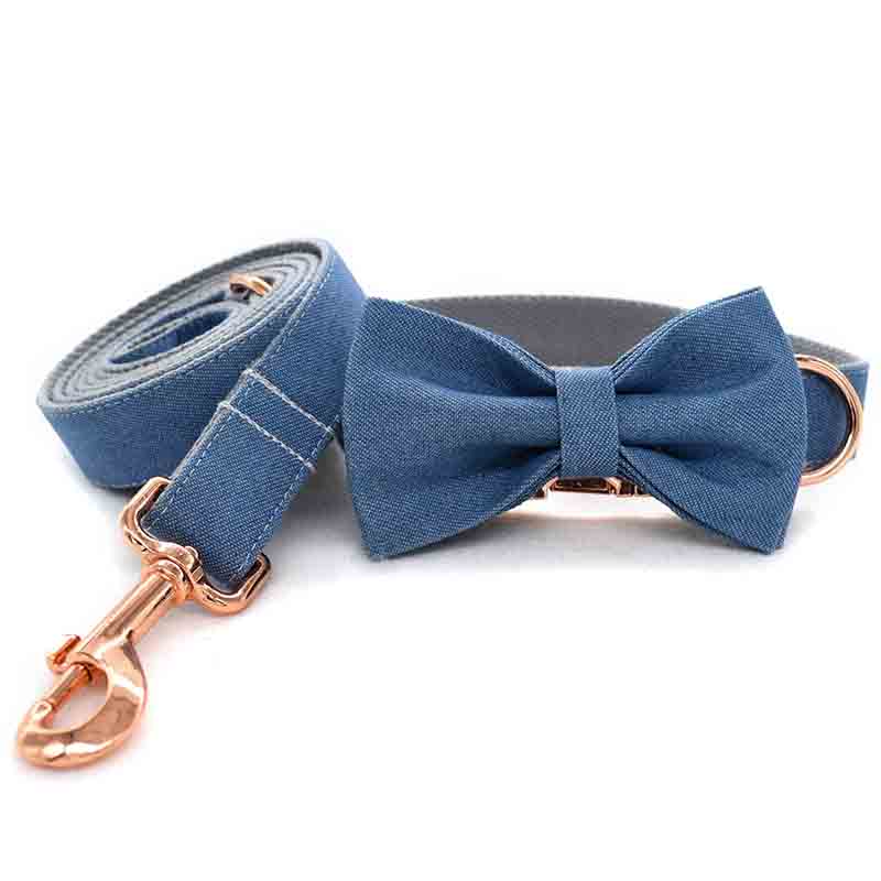 

The Cowboy Design Adjustable Pet Collar with Matching Leash Combo Set, Collars for Small Medium Large Dogs Cat Free Engraving