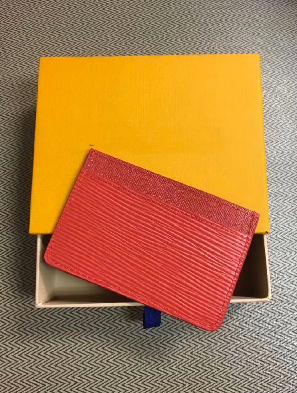 

bags Damier canvas holds high quality famous classical designer women holder coin purse small leer with Card Holders with gift box, Red